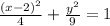 \frac{(x-2)^{2}}{4} + \frac{y^{2}}{9} = 1