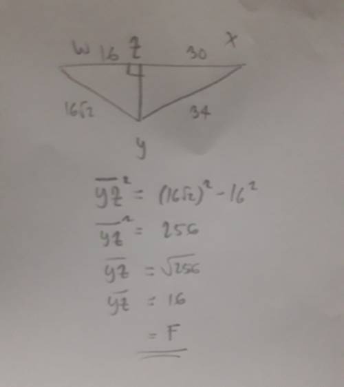 What is the distance from the point y to wx in the figure below?