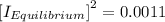 \left[I_{Equilibrium} \right]^2=0.0011