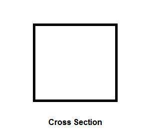 Identify the two dimensional shape of the cross section if the cube shown is sliced horizontally the