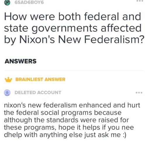 How were both federal and state governments affected by nixon’s federalism