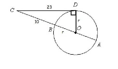4. find the diameter of the circle for bc = 10 and dc = 23. round to the nearest tenth. the diagram