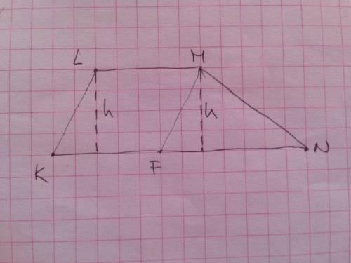 Given:  klmn is a trapezoid, kf =10 mf ║ lk aklmf = afmn find:  kn