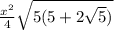 \frac{x^2}{4}\sqrt{5(5+2\sqrt{5})}