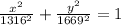 \frac{x^2}{1316^2}+\frac{y^2}{1669^2}=1