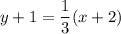 y+1=\dfrac{1}{3}(x+2)