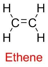 Which of the following is the correct structural formula for ethene