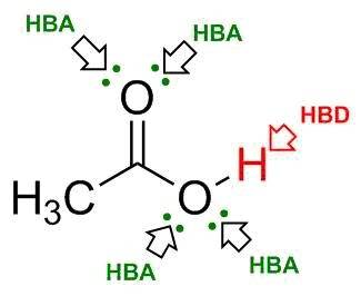Ch3cooh (acetic acid) can form hydrogen bonds between its molecules. based on the lewis structure sh