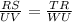 \frac{RS}{UV}=\frac{TR}{WU}