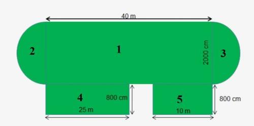 What is the total perimeter of the pitch and seating area?  what is the total area of the pitch and