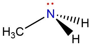 What is the molecular geometry about nitrogen in ch3nh2?