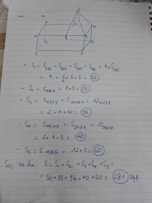 Finding the surface area of the composite solid..  need this real fast..plz explain too..