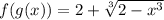f(g(x))=2+ \sqrt[3]{2- x^{3} }