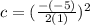 c=(\frac{-(-5)}{2(1)})^2