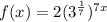 f(x)= 2(3^\frac{1}{7})^{7x}