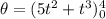 \theta = (5t^2 + t^3)_0^4