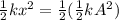 \frac{1}{2}kx^2 =  \frac{1}{2}( \frac{1}{2}kA^2)