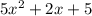 5x^{2}+2x+5