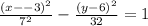 \frac{(x--3)^2}{7^2} - \frac{(y-6)^2}{32}=1