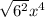 \sqrt{6^2} x^4