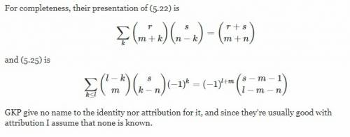 Prove identity (5.25) by negating the upper index in vandermonde's convolution (5.22). then show tha