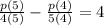 \frac{p(5)}{4(5)}- \frac{p(4)}{5(4)} =4