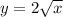 y=2\sqrt{x}