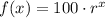 f(x)=100\cdot r^x