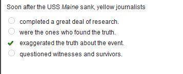 Soon after the uss maine sank, yellow journalists