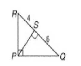 In triangle pqr, rs=4 and qs=6. find ps