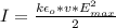 I =  \frac{k\epsilon_o*v*E_{max}^2}{2}