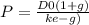 P = \frac{D0 (1+g)}{ke - g)}