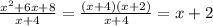 \frac{x^2+6x+8}{x+4}=\frac{(x+4)(x+2)}{x+4}=x+2