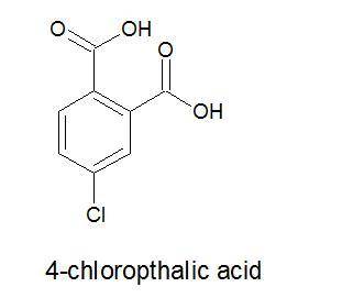Draw the structure of 4-chlorophthalic acid in the window below.