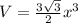 V=\frac{3\sqrt{3} }{2} x^3