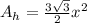 A_h = \frac{3\sqrt 3}{2}x^2