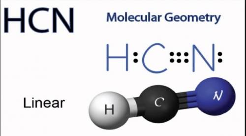 What word or two-word phrase best describes the shape of the hydrogen cyanide ( hcn ) molecule?