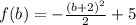 f(b) = - \frac{(b+2)^2}{2} +5