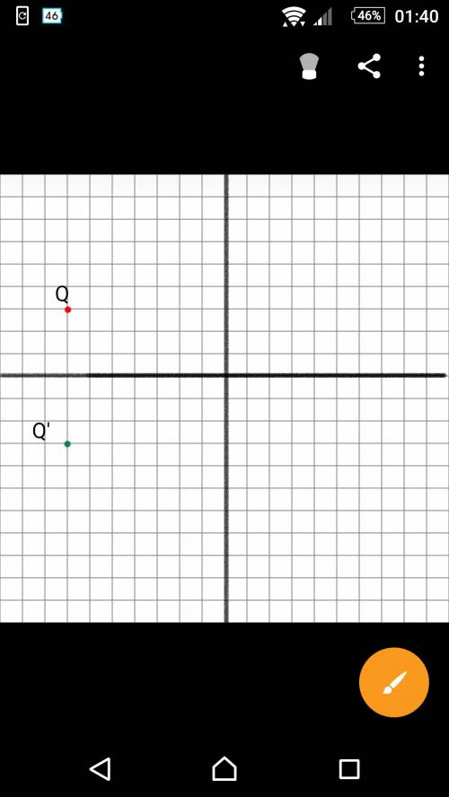 ﻿point q is reflected over the x-axis onto its image q'(-7,-3). determine the coordinates of the pre