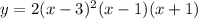 y=2 (x-3)^{2}(x-1)(x+1)