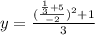 y= \frac{( \frac{ \frac{1}{3}+5 }{-2})^{2}+1  }{3}