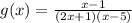 g(x) = \frac{x-1}{(2x+1)(x-5)}