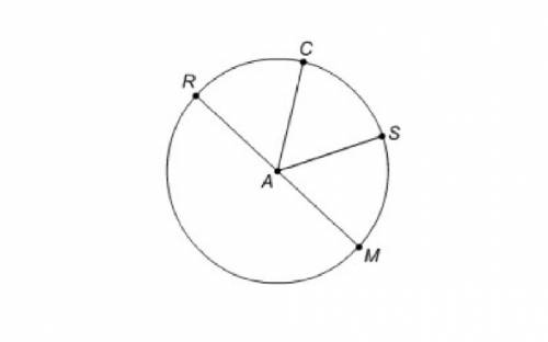 Circle a has a radius of 7 and arcs rc cs and sm are congruent to the nearest hundereth what is the
