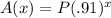 A(x) = P(.91)^x