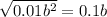 \sqrt{0.01b^2} =0.1b
