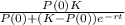 \frac{P(0)K}{P(0)+(K-P(0)) e^{-rt} }