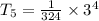 T_5 = \frac{1}{324} \times 3^4