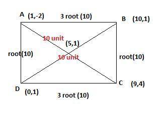 The vertices of quadrilateral abcd are a(1, a - 3), b(10, a), c(9, a + 3) and d(0, a).prove that the