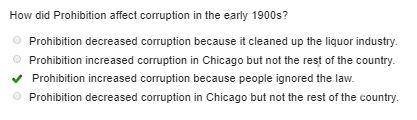 How did prohibition affect corruption in the early 1900s?