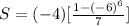 S=(-4)[\frac{1-(-6)^{6}}{7}]